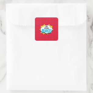 Superheldenfeest Bedankt Vierkante Sticker