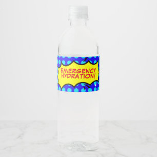 Superheldenfeest NOOD Hydratatie Waterfles Etiket