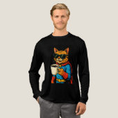 superheldenkat Tri-Blend shirt (Voorkant)