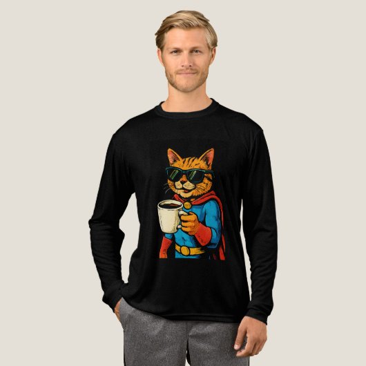 superheldenkat Tri-Blend shirt (Voorkant)