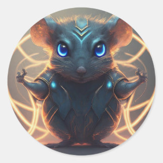 Superheldenmuis Ronde Sticker