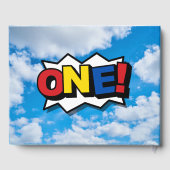 Superhero 1er Anniversaire de fête Livre d'invité (Verso)