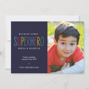 Superhero a besoin d'une Faire-part de grossesse d