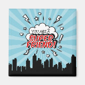 Superhero Ami Comic Valentine Magnet (Devant)