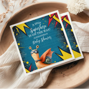 Superhero Animals Boy Baby shower Servet