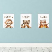 Superhero Animals Custom Kinder Muurkunst Sets (Houten vloer)