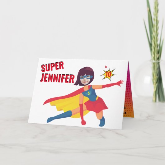 Superhero Anniversaire Magnifique carte cadeau Ext (Devant)