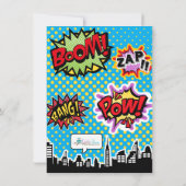 Superhero Bande dessinée Bleu Merci Notes (Dos)