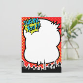 Superhero Bande dessinée Merci Notes (Debout devant)