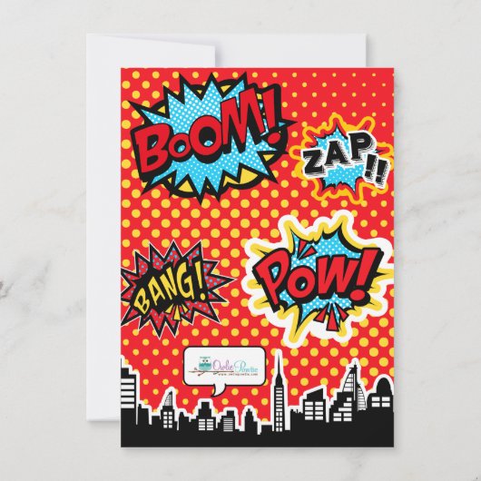 Superhero Bande dessinée Merci Notes (Dos)