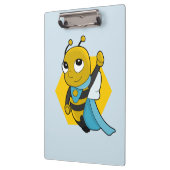 Superhero bee cartoon clipboard klembord (Links)