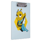 Superhero bee cartoon clipboard klembord (Rechts)