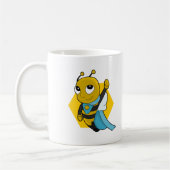 Superhero bee dessin animé tasse à café (Gauche)