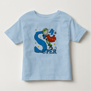 Superhero Boy 4th Birthday Tshirts et cadeaux