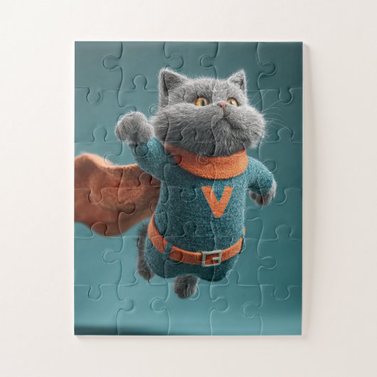 Superhero Cat Jigsaw Puzzle (Vertical)
