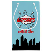 Superhero Comic Anniversaire de fête Sac cadeau (Dos)