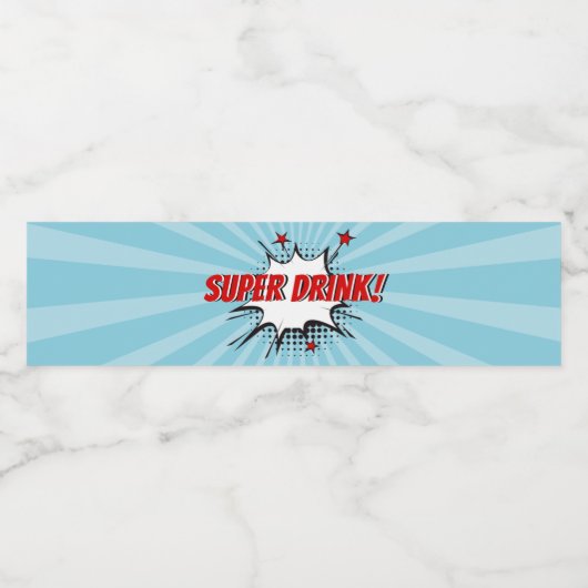 Superhero Comic Anniversaire fête Étiquette boutei (Étiquettes simples)