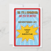 Superhero Comic Book Baby Shower Invitations (Dos)