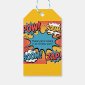 Superhero Comic Book Pop Art Boy Birthday Thanks Cadeaulabel (Achterkant)