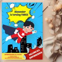 Superhero Comic Book Verjaardagsfeest