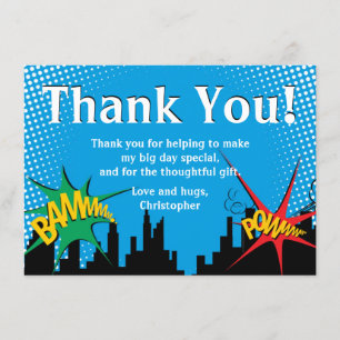 Superhero Comic Boy's Birthday Party Merci