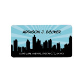 Superhero Comic Étiquette de adresse de fête d'ann (Devant)