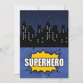 Superhero Comic Invitation d'anniversaire pour gar (Dos)