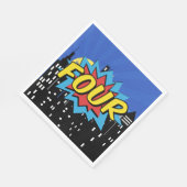 Superhero Comic Speech Bubble 4e verjaardagsfeestj Servet (Hoek)