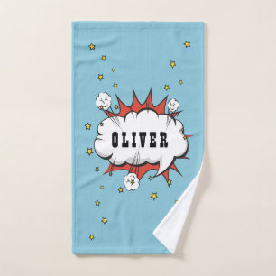 Superhero Comic Speech Bubble Boy Name