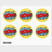 Superhero Comic-Stickers Ronde Sticker (Vel)