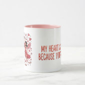 Superhero Couple Valentine Mug (Centre)