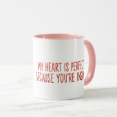 Superhero Couple Valentine Mug (Devant droit)