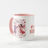 Superhero Couple Valentine Mug (Devant gauche)