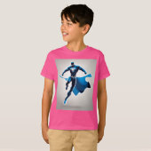 Superhero Emblem Kids Basic T-Shirt (Devant entier)