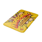SUPERHERO Fun Retro Comic Book Pop Art Badmat (Gekanteld)