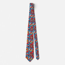 Superhero, Gamer, Comic Book Theme Tie
