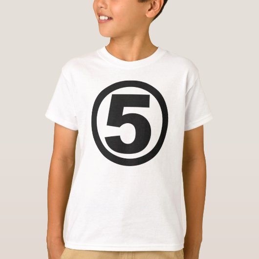SUPERHERO geïnspireerd #5 BIRTHDAY T-shirt (Voorkant)