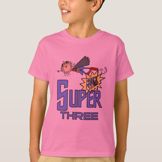 Superhero Girl 3e Anniversaire Tshirts et cadeaux (Devant)