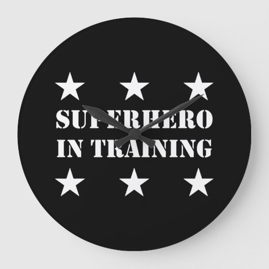 Superhero In Training Grote Klok (Voorkant)