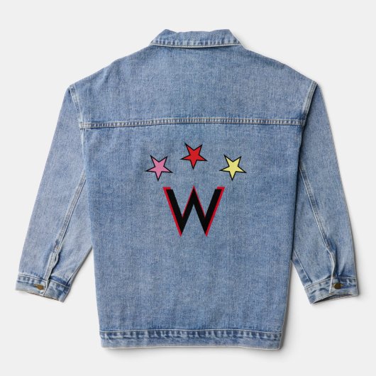 Superhero Initiaal Star personaliseren Denim Jacket (Achterkant)