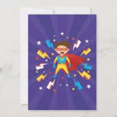 Superhero Invitation Boys Blue Stars Super Party (Dos)