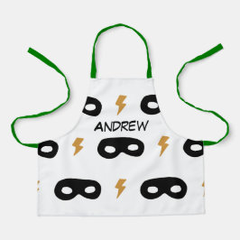 SUPERHERO jongens NAAM komisch bakpron Schort