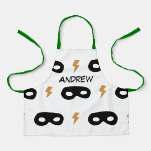 SUPERHERO jongens NAAM komisch bakpron Schort
