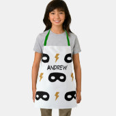 SUPERHERO jongens NAAM komisch bakpron Schort (Insitu)
