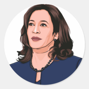 SUPERHERO KAMALA HARRIS RONDE STICKER