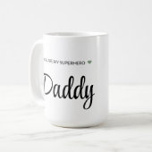 Superhero papa Mug personnalisé - Nom des enfants  (Devant gauche)