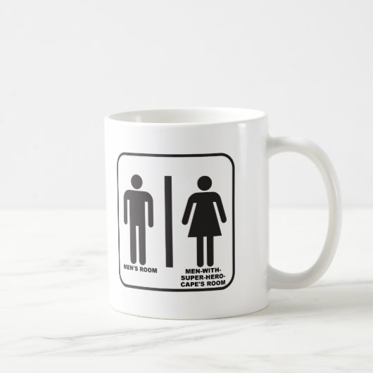 Superhero salle de bain drôle Mug (Droite)