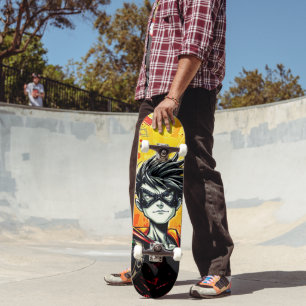 Superhero Skateboard - Levendige oliekunst