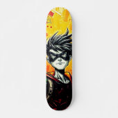 Superhero Skateboard - Vibrant Oil Art (Devant)