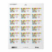 Superhero Super Hero Retourner l'adresse Étiquette (Feuille entière)